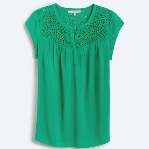 PALE SKY Kiara Eyelet Detail Blouse